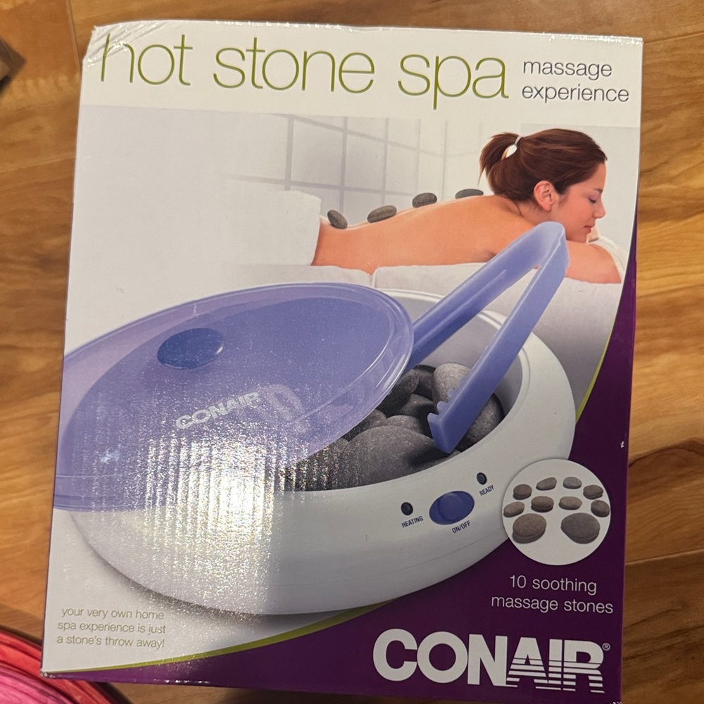 Conair Hot Stone Spa Massage Experience - White and Purple